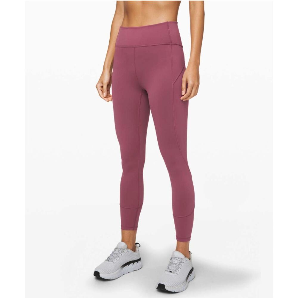 10 L 25" inseam Lululemon In Movement Tight Leggings *Everlux Plumful Pink Mauve